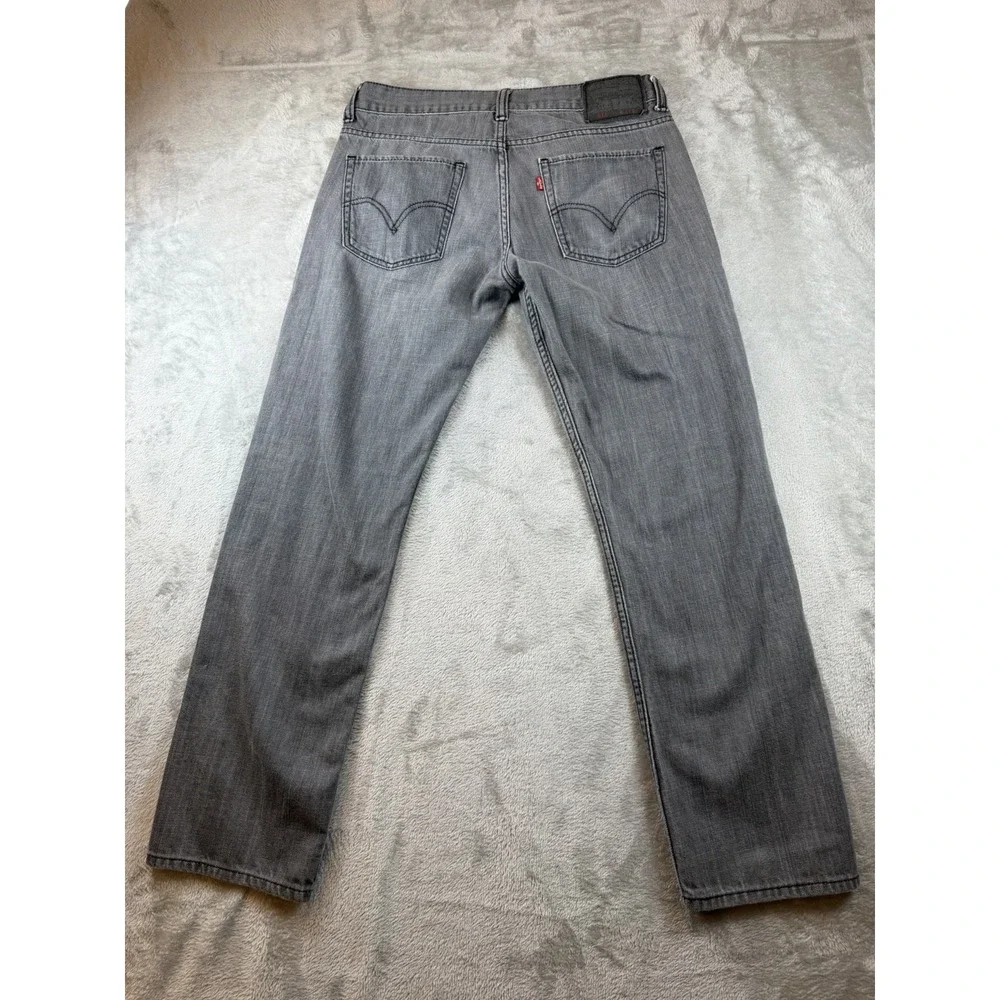 Levis 511 Jeans Mens 34x34 Gray Slim‎ Straight Med Wash (32x30 Altered/Hemmed)